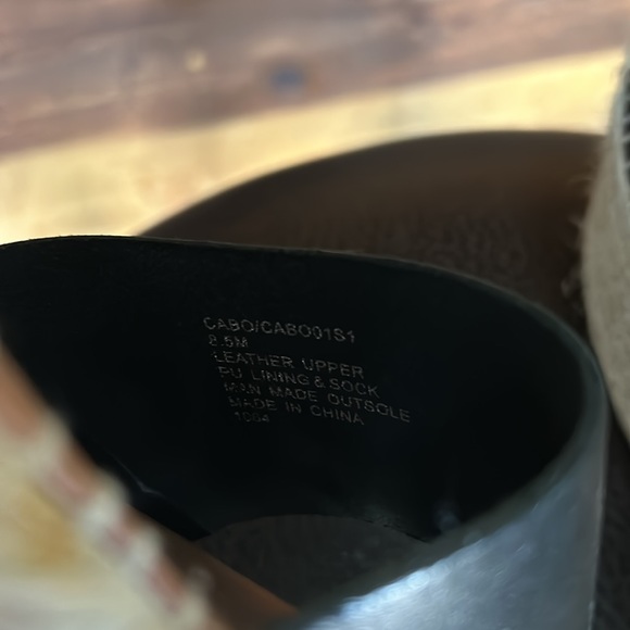 Steve Madden straw platform espadrille sandals with leather black strap - Picture 3 of 3